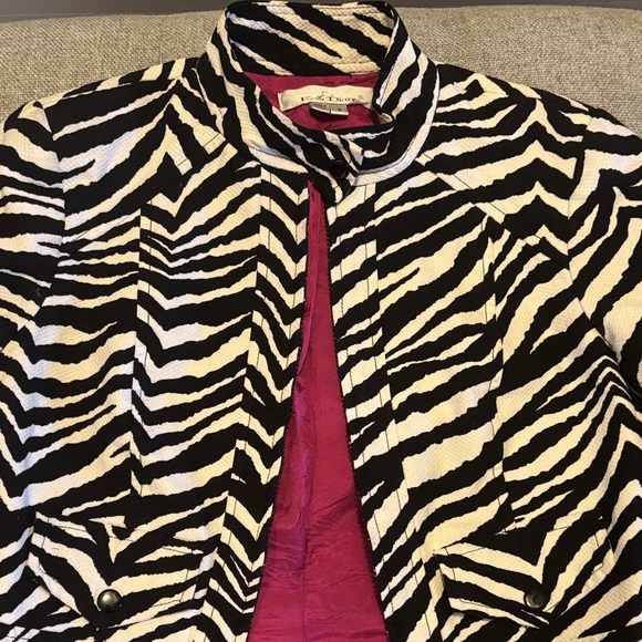 Vintage Zebra Print Women's Blazer - Picture 3 of 4